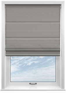 Menton, Stone Grey - Twist&Fit Roman Blind